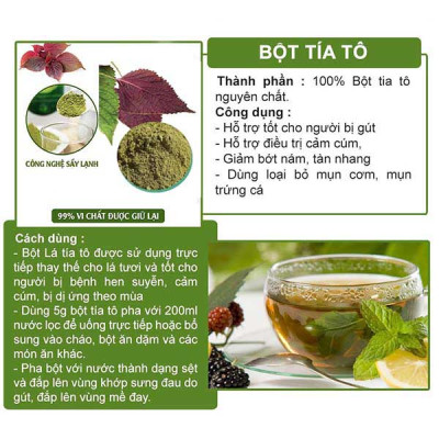 Bột tía tô nguyên chất FTAKY - Hộp 100g