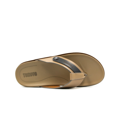 Dép Xỏ Ngón Tomoyo Da Bò Thật Đế Rãnh Chống Trượt TMD316