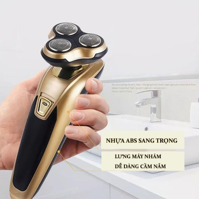 Máy cạo râu FS3188 cao cấp bằng điện đa năng 3 đầu chế độ sử dụng cạo lông, râu, tỉa mũi (Tặng kèm quà tri ân) - Hàng chính hãng