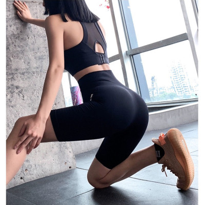 Quần Short Nữ Tập Gym Yoga Nữ Lưng Cao, Nâng Mông, Vải Dệt Kim Cao Cấp Siêu Co Giãn