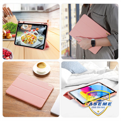 Bao da dành cho iPad Gen 10 2022 10.9 inch hiệu Dux Ducis Domo có khay để bút, bảo vệ camera, chống sốc, cao cấp - Hàng nhập khẩu.