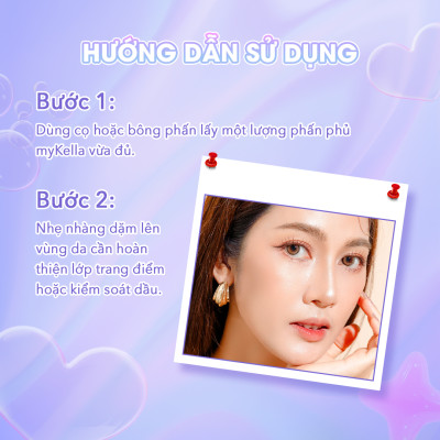 Phấn Phủ Nén Trang Điểm myKella TINTED MAGIC C RYSTA.L Giữ Lớp Makeup Lâu Trôi Cả Ngày