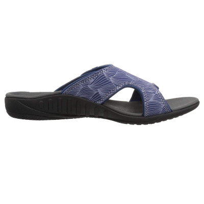 Dép sức khỏe nữ Spenco Kholo Wave Navy - Dép quai ngang ôm bàn chân giảm đau