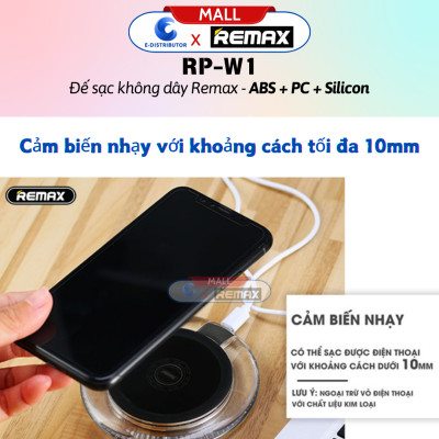 Đế sạc không dây Remax RP - W1 - Hàng Chính Hãng - Bảo Hành 12 Tháng
