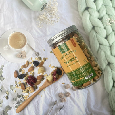 Ngũ Cốc Granola Nướng Vị Mật Ong Hạt Nhập Khẩu - thương Hiệu Holinut/500gram