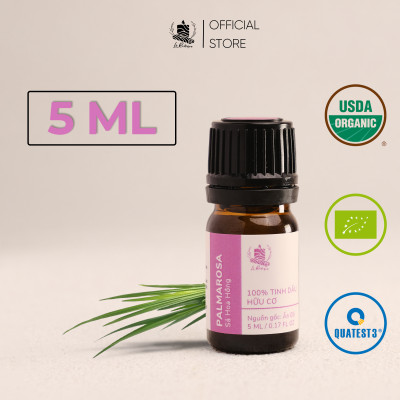Tinh Dầu Sả Hoa Hồng - 100% Nguyên Chất Hữu Cơ - Le Rustique - Tinh Dầu Bản Địa Ấn Độ
