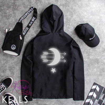 [XL] Áo khoác nam Áo khoát nam gió dù 2 lớp chống nắng Thiên Hà - Phản Quang xitin phong cách-A012