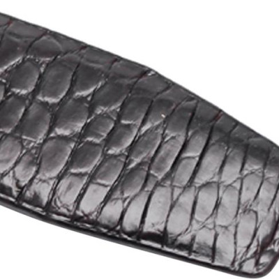Thắt Lưng Nam Da Cá Sấu Gai Đuôi Huy Hoàng HT4210 (120 x 3.5 cm) - Đen