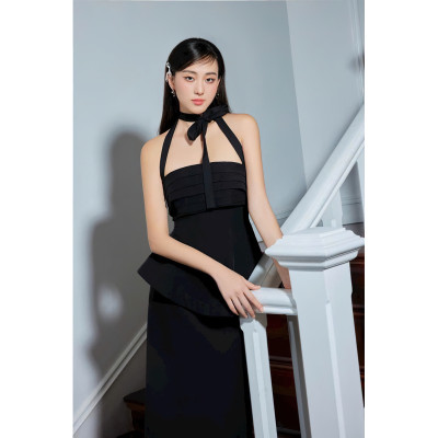 Set Đầm dự tiệc (Áo + chân váy) MINA thiết kế hở lưng dáng bút chì chất liệu Cotton - MN256