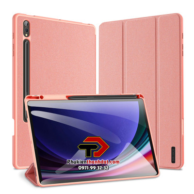 Bao da chống sốc dành cho Samsung Galaxy Tab S9+ Plus chính hãng Dux Ducis Domo có khay đựng bút - Hàng chính hãng 