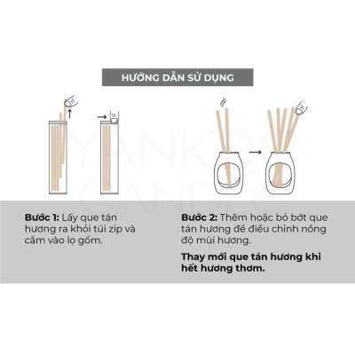 Refill Tinh dầu tán hương dạng thanh Yankee Candle - Beach Walk (gồm 5 thanh tán hương, không kèm lọ)
