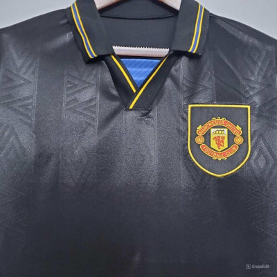Áo Bóng Đá Retro Manchester United 1993 - Sân Khách bản cao cấp vải Cotton Polyester