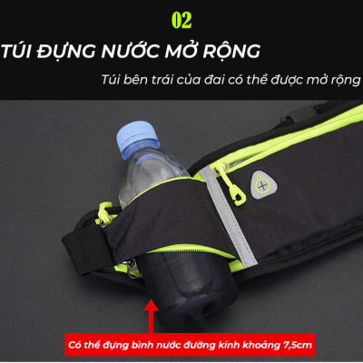 Túi Đeo Hông,Đai Đeo Chạy Bộ Tập Thể Dục Phản Quang Chống Thấm Nước Cao Cấp Đại Nam Sport