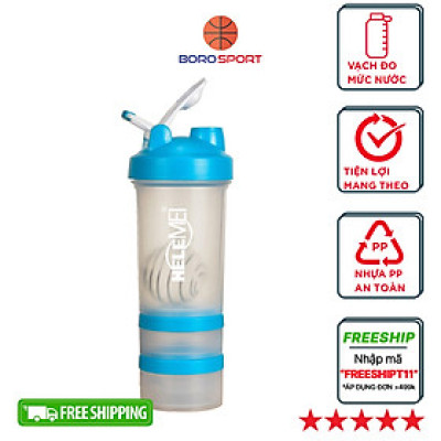 Bình nước thể thao thân tháo rời tiện lợi chất liệu nhựa Cleacco