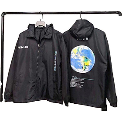 Áo Khoác Dù Ngoại Nam Nữ IN Hình Trái Đất Chống Nước Chống Nắng Chống Tia UV 