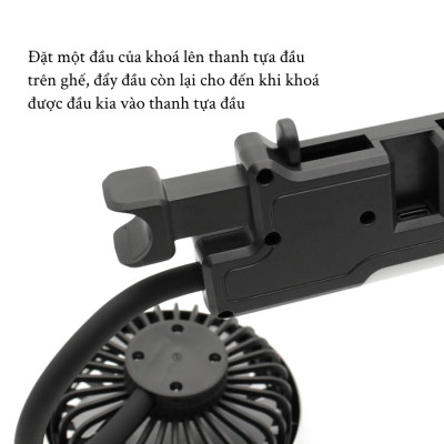 Quạt Điện Jack Cắm USB Gắn Ghế Ô Tô Xoay 360 Độ | Quạt Điện Gắn Ghế Xe Ô Tô Xoay 306 Độ Tiện Dụng, Tốc Độ Quạt Nhanh, Làm Mát Tốt