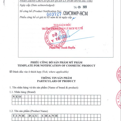 Tinh Dầu Thiên Nhiên Nano Chanh Vàng 5ml 