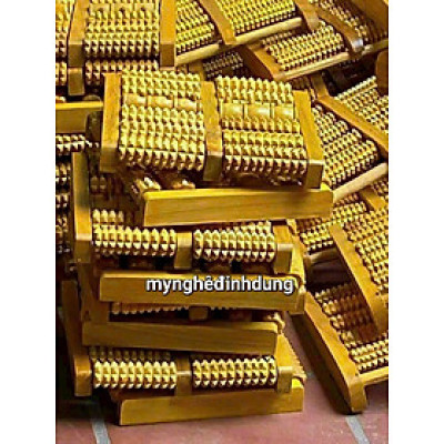 Bàn lăn massage chân bằng gỗ  tự nhiên kt 25x25cm 