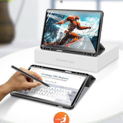 Bao Da Dành Cho SamSung Galaxy Tab S9 FE Hiệu Dux Ducis Chống Sốc, Có Khay đựng Bút - Hàng Chính Hãng 