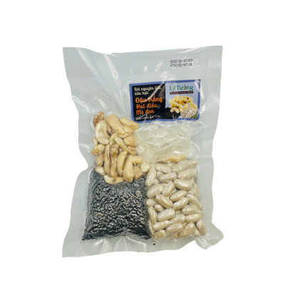 Set nguyên liệu sữa hạt: Đậu trắng - Hạt điều - Mè đen 115g