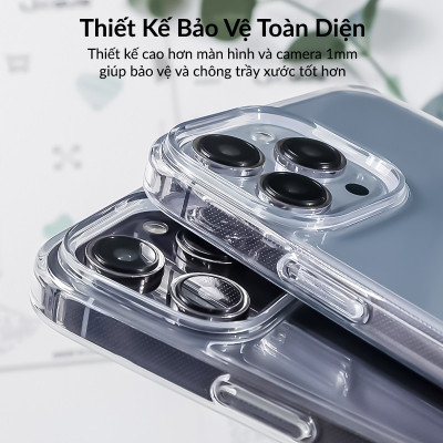 Ốp lưng chống sốc cho iPhone 16/ 16 Plus/ 16 Pro/ 16 Pro Max hiệu Likgus Crashproof - Thiết kế trong suốt, chống ố, giúp chống chịu mọi va đập - hàng nhập khẩu