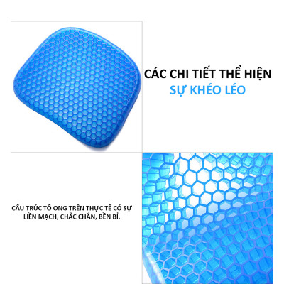 Đệm lót ghế, đệm gel tổ ong thoáng khí lót ghế ngồi, thoải mái tiện lợi phù hợp với mọi người