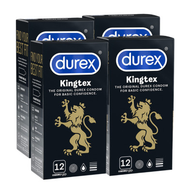 Bộ Bao Cao Su Durex Kingtex Hộp 12 Bao - 4 hộp 48 bao