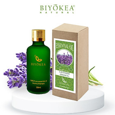 Tinh dầu Oải Hương (Lavender) xông hương thư giãn giảm stress, dễ ngủ 50ml Biyokea