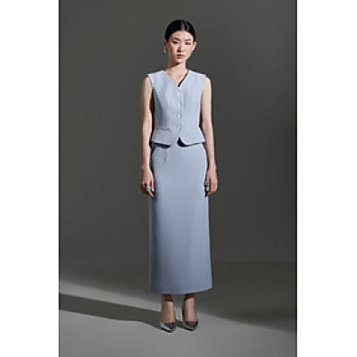 Áo gile form ôm Xavia thiết kế cao cấp WHITE CHIC