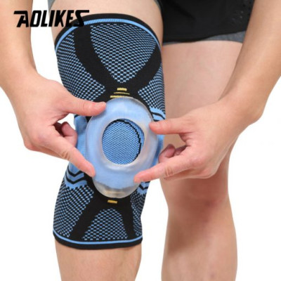 Đai bảo vệ đầu gối AOLIKES A-7725 trợ lực khớp gối với silicone đàn hồi sport knee protector