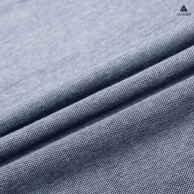 Áo Polo nam ngắn tay phối 2 màu sợi ghi-navy ALGPLO92