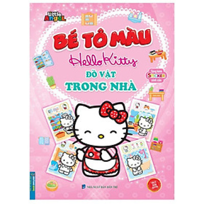 Sách - Bé Tô Màu Hello Kitty - Đồ Vật Trong Nhà - Tặng Kèm Sticker Xinh Xắn - Minh Thắng