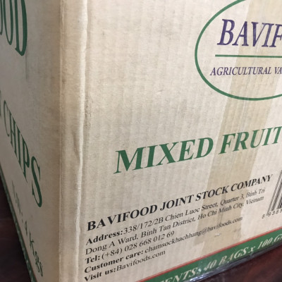 [Thùng = 30 gói x 100 grs/gói] Mít Sấy Chân Không (Jackfruit Chips), Giòn Xốp Tự Nhiên – BAVIFOOD, Khối Lượng:  3 kg (thùng = 30 gói x 100 grs/gói) – Premium