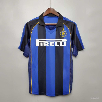 Áo Bóng Đá Retro Inter Milan 2001 - Sân Nhà bản cao cấp vải Cotton Polyester
