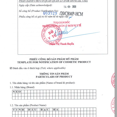 Tinh Dầu Thiên Nhiên Nano Bạc Hà 5ml 