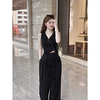 SET ÁO KIỂU ĐÍNH NÚT  3 MÀU Y HÌNH  