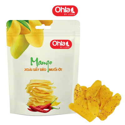Combo Bùng Vị sấy dẻo Ohla 100g (Xoài cay + Mãng cầu m.ớt + Thơm m.ớt + Ổi hồng m.ớt)