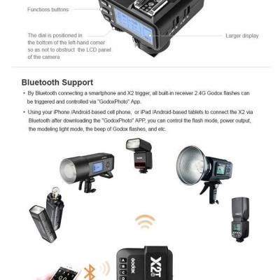 Trigger Godox X2T-S cho Sony tích hợp TTL, HSS 1/8000s. Hàng chính hãng