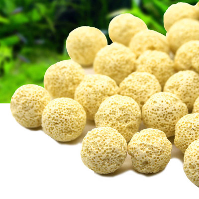 100Gr Sứ Lọc Viên Bi Tròn Vàng vật liệu lọc nước hồ bể cá cảnh siêu sạch