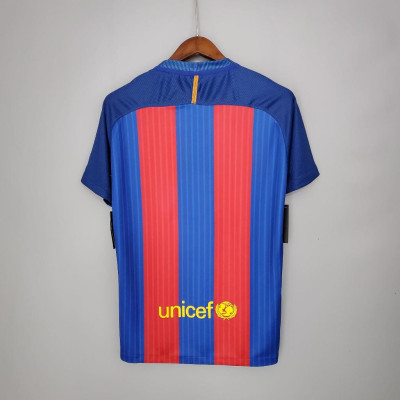 Áo Bóng Đá Retro Barcelona 2016/2017 - Sân Nhà bản cao cấp vải Cotton Polyester