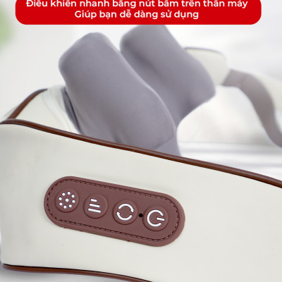 Máy Massage Cổ Vai Gáy Buheung MK-332 Nhiệt Hồng Ngoại, Pin Sạc, BH chính hãng 12 tháng