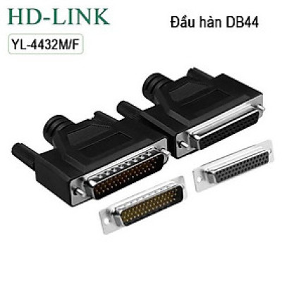 Đầu hàn COM DB44 HD-Link YL-4432M/F vỏ ốp nhựa dẻo. Hàng chính hãng !!! 