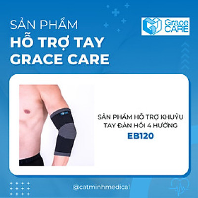 Đai Bảo Vệ Khuỷu Tay Grace Care EB120 - Co Giãn, Đàn Hồ 4 Hướng, Hỗ Trợ Vận Động. Giảm Đau