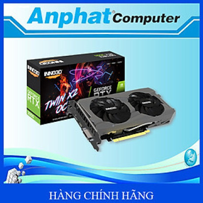 CARD Màn hình VGA Inno3D GeForce RTX 3050 Twin X2 6GB – Hàng Chính Hãng