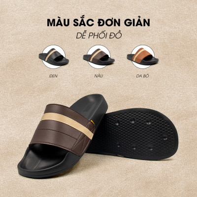 Tomoyo Dép Quai Ngang Da Microfiber Siêu Nhẹ TMD313