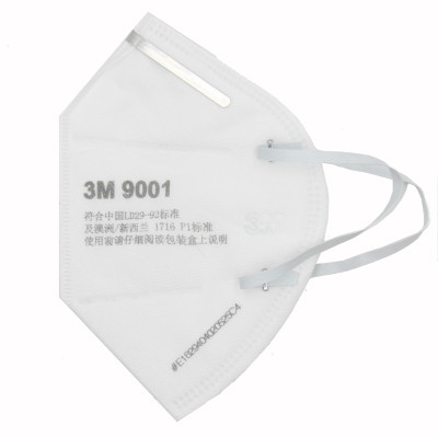 Combo 10 khẩu trang 3M 9001 bảo vệ hô hấp , màu trắng , sợi kháng khuẩn , chống bụi mịn PM2.5 , tặng móc treo khóa