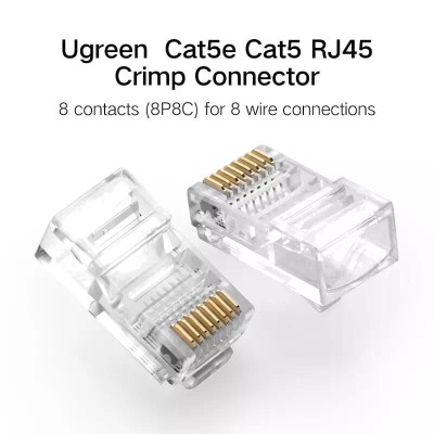 Ugreen UG20331NW110TK Đầu bấm mạng RJ45 chuẩn Cat5e cao cấp mạ vàng - HÀNG CHÍNH HÃNG