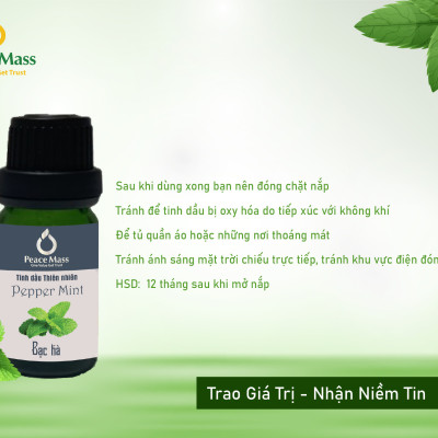 Tinh Dầu Bạc Hà Peace Mass Dùng Cho Máy Khuếch Tán 10ml
