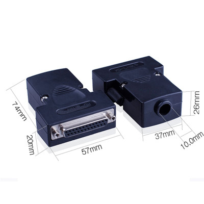 Đầu bấm cổng RS232/DB25 đực male bắt vít kèm vỏ ốp nhựa HD-LINK YL-SM-25M. HÀNG CHÍNH HÃNG !!!