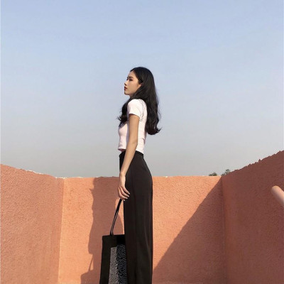 Quần tây nữ ống rộng Ulzzang Quảng Châu QDV7